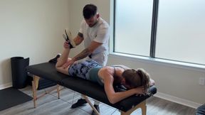 Fit Blonde Big Tits Fucks Physical Therapist, Facial Finish! -thejensensplay