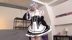 Japanese Cosplay Cutie GIVES head and rides cock