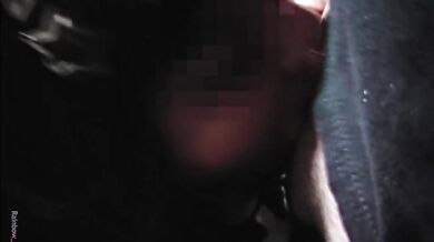 Thicc Goth Slut Gags on Sloppy Bathroom Blowjob