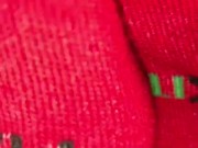 Cute Teen in Christmas Socks