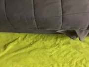 Jerking off stand up cumshot