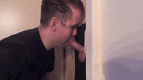 Oddly Shaped Uncut Guy Swings By For First Gloryhole Bj