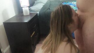 Housewife Becki Blows Penis on Knees - point of view