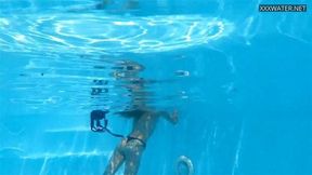 Hottest petite tightest babe Bonnie Dolce underwater
