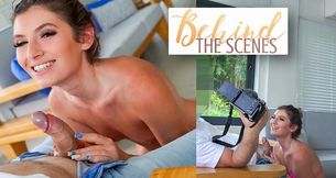 Blowjob ends in facial frenzy - Behind the Scenes
