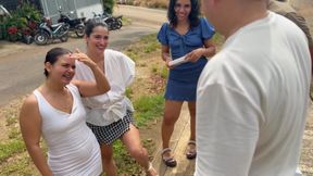 3 Hot Latinas Have Sex with Strangers.