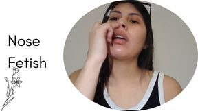 Inspecting my nose and blowing