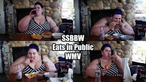 SSBBW Eats in Public (WMV)