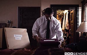 Bad shemale Ariel X enjoyed hardcore anal sex after she swallowed big dick