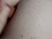 Dirty talking my trans wife while fucking her with my big realistic dildo