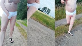 geiler fkk spass in der natur mit weisser unterhose