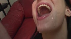 Seductive Brunette Licks and Teases Throbbing Cock Before Fingering