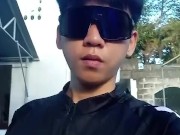 Biker Sa Sementeryo - Pinoy Cyclist Public Masturbation