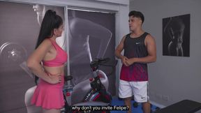 I meet my best friend's stepmom at the GYM and we end up fucking hard