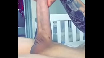 Latino big white cock touching