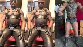 extreme acquired taste fetish attired bodybuilder home workout smoke & cum
