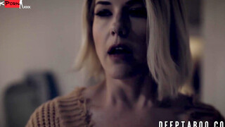 Stepmom Kit Mercer helps her son with his throbbing erection