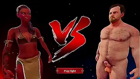 Ethan Battles Amanda in Steamy Naked Fight 3D Rematch