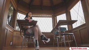 Trans chanel santini fucks professor