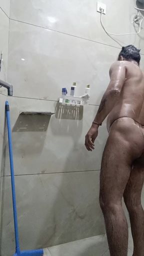 Desi hot man enjoy shower and masterbation show with neighbour uncle and army officer uncle get suckiing and fuckiing