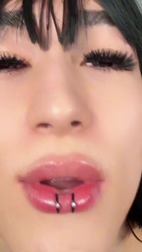 Lips in Saliva, Filthy, Verbal Sissy Spitting, Self Facial