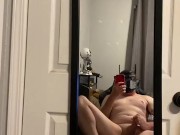 Cute pup uses vibrator and moans