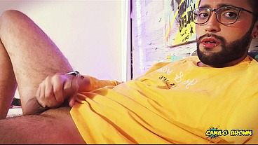 Jerking my big uncut cock until I cum. Would you like me to cum in your ass next? ?