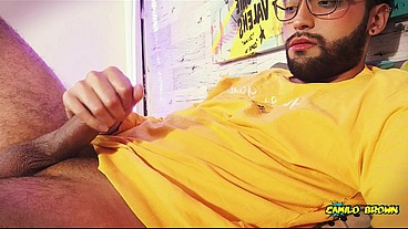 Jerking my big uncut cock until I cum. Would you like me to cum in your ass next? ?