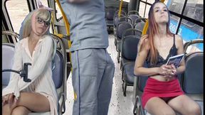 Creepy guy rubs his cock on unsuspecting women