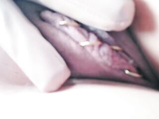 Selfie PVC fetish Female MILF teasing in vinyl taut shiny clothes