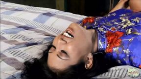 Asian MILF loves huge white cock pounding her