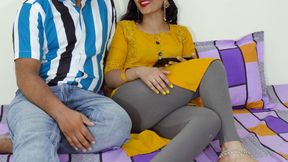 Indian sexy girl Priya seduced stepbrother by watching adult film with him