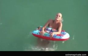 Together with stepsister on the nude beach