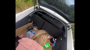 Step mom young: He feels the need to fuck her and parks the car on the side of the road and fucks her in public