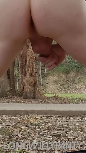 Straight guy walks around with his cock out in public