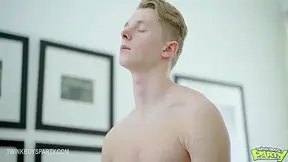 Blond Teenager 18+ Strokes His Massive Dick