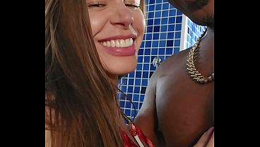 White girl shares tight ass with black guy