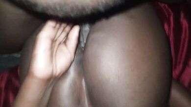 Ebony black couple slippery slop pound town creampie reality
