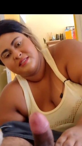 Memorable moment from "My stepmom catches me jacking off in the bedroom and sits on my dick and gets cum in the big ass bbw"
