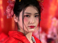 pretty japanese gives handjob and blowjob