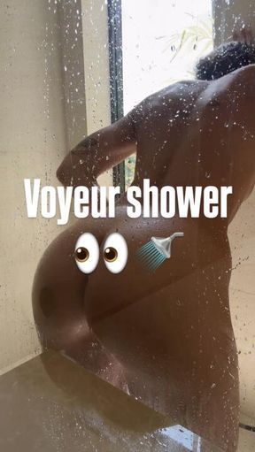 Watch Goddess shower like a voyeur 🚿