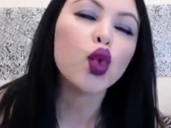 ASMR Purple Lipstick Kissing JOI