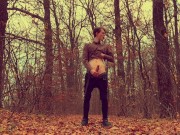Horny Boy WANKING HIS Big DICK (23cm) IN FOREST / OUTDOOR /Hide /Hot /Cute