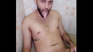 Cum and squirt in the shower