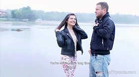 Teenie ass-fuck tryouts - fellow puts sweetie into doggie position
