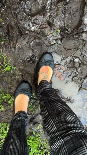 Ballet flats delicate until they meet the mud