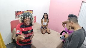 bastidores de gravacao, leo ogro botando so no cu da jasmine santanna.