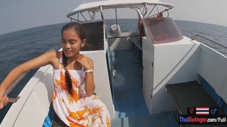 Rented a boat for a day and had sex on it with his Asian teen girlfriend