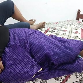 Desi Tamil stepmom shared a bed for her stepson he take over advantage and hard fucking