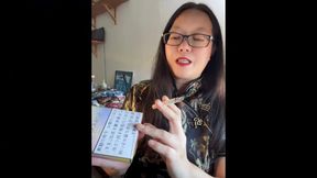 Chainsmoking Asian Confessions: Smoking 3 Cigarettes in Sexy Silk Cheongsam and Long Cigarette Holder